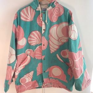 ADORABLE  Vintage Seashell Print Jacket